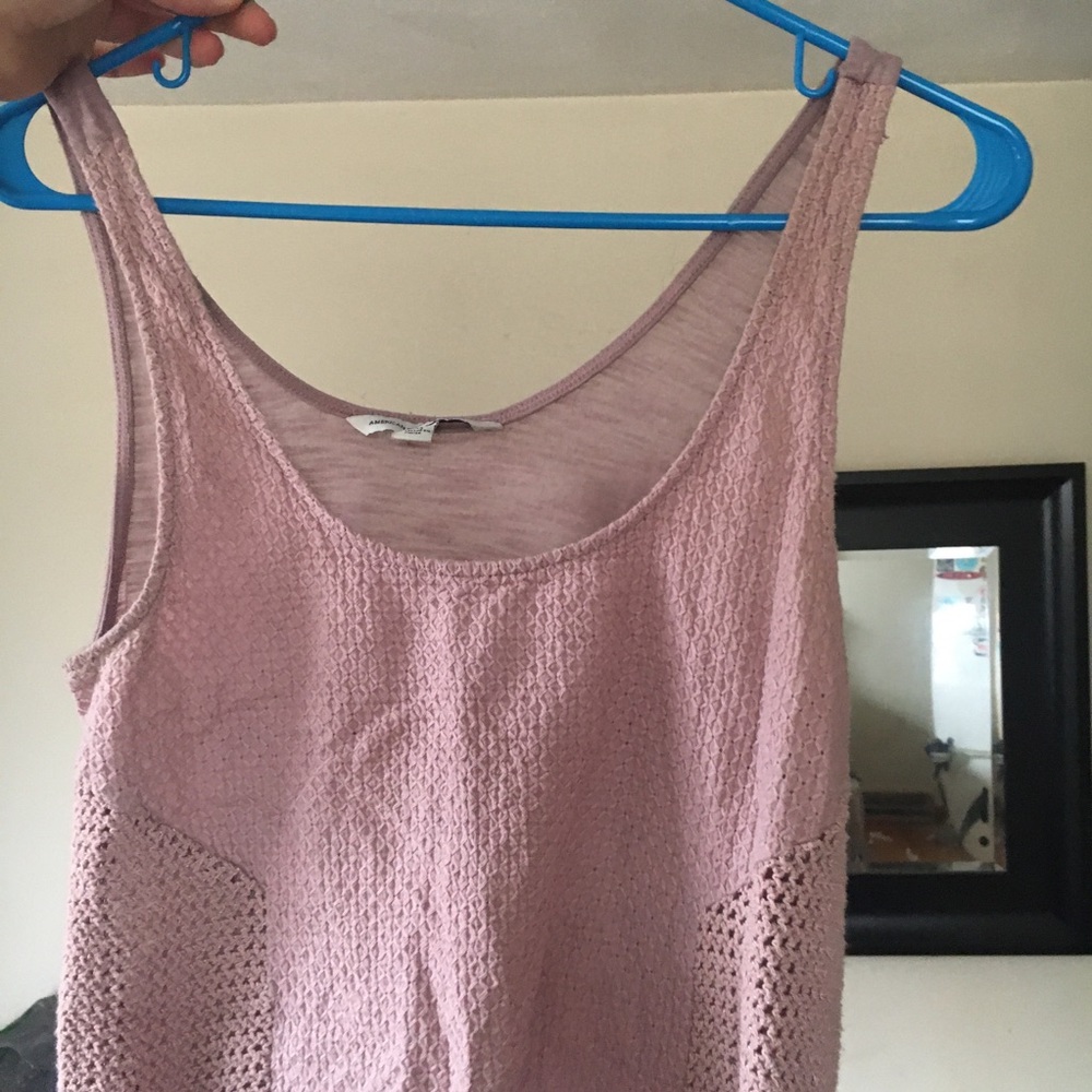 AE Pink Knit Tank Top